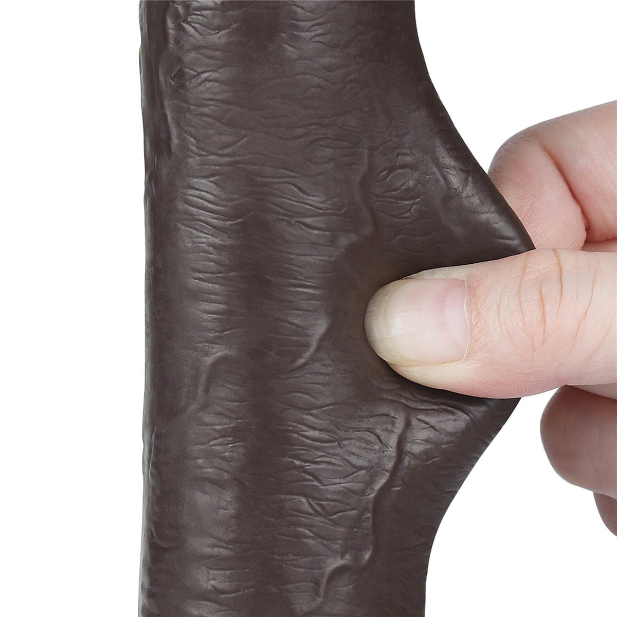 8-9'' Sliding Skin Dual Layer Dong Black-8