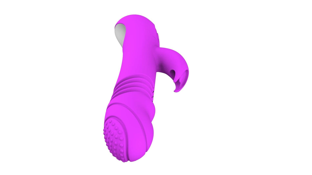 7-Wibrator króliczek Ella silikonowy podgrzewany posuwisty USB-7