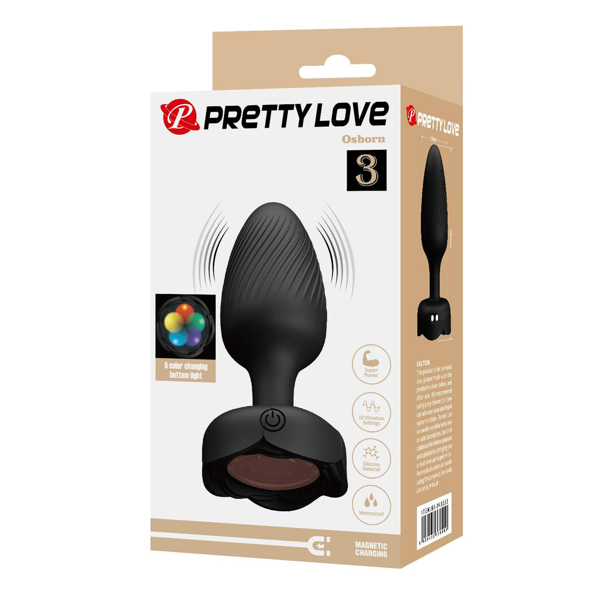 8-Korek analny wibrujący LED Pretty Love Osborn silikonowy-8