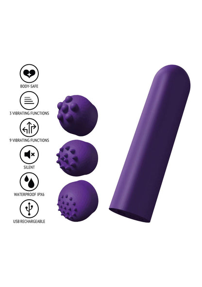 7-Wibrator kieszonkowy ToyJoy fioletowy 12 funkcji USB 6 cm-7