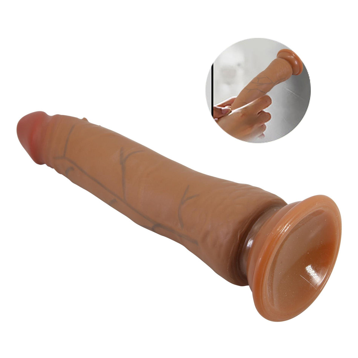 7-Dildo realistyczne Baile Barbara giętkie z przyssawką 21 cm-7