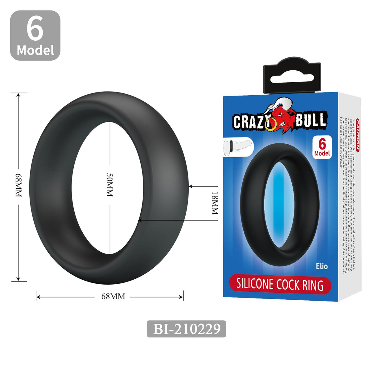 7-Zestaw 56 silikonowych pierścieni erekcyjnych Crazy Bull-7