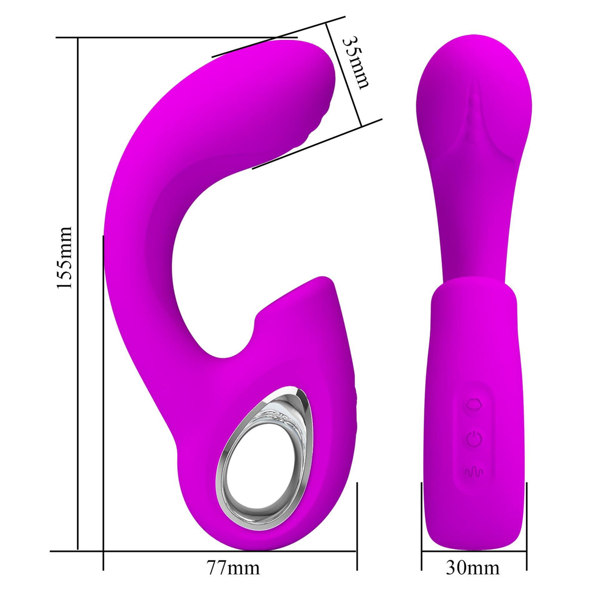 10-Stymulator łechtaczki Sibel Pretty Love silikonowy USB-10