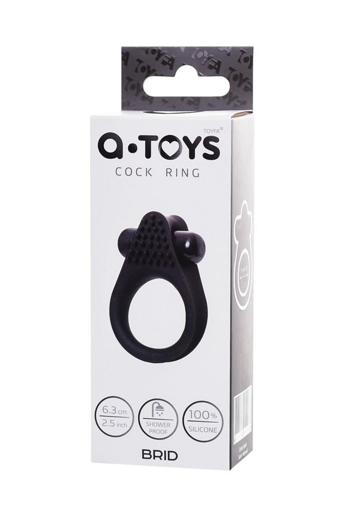 7-Wibrujący pierścień erekcyjny A Toys BRID silikonowy czarny-7