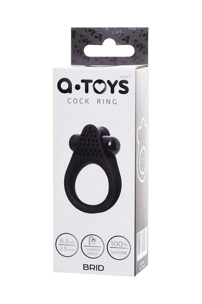 7-Wibrujący pierścień erekcyjny A Toys BRID silikonowy czarny-7