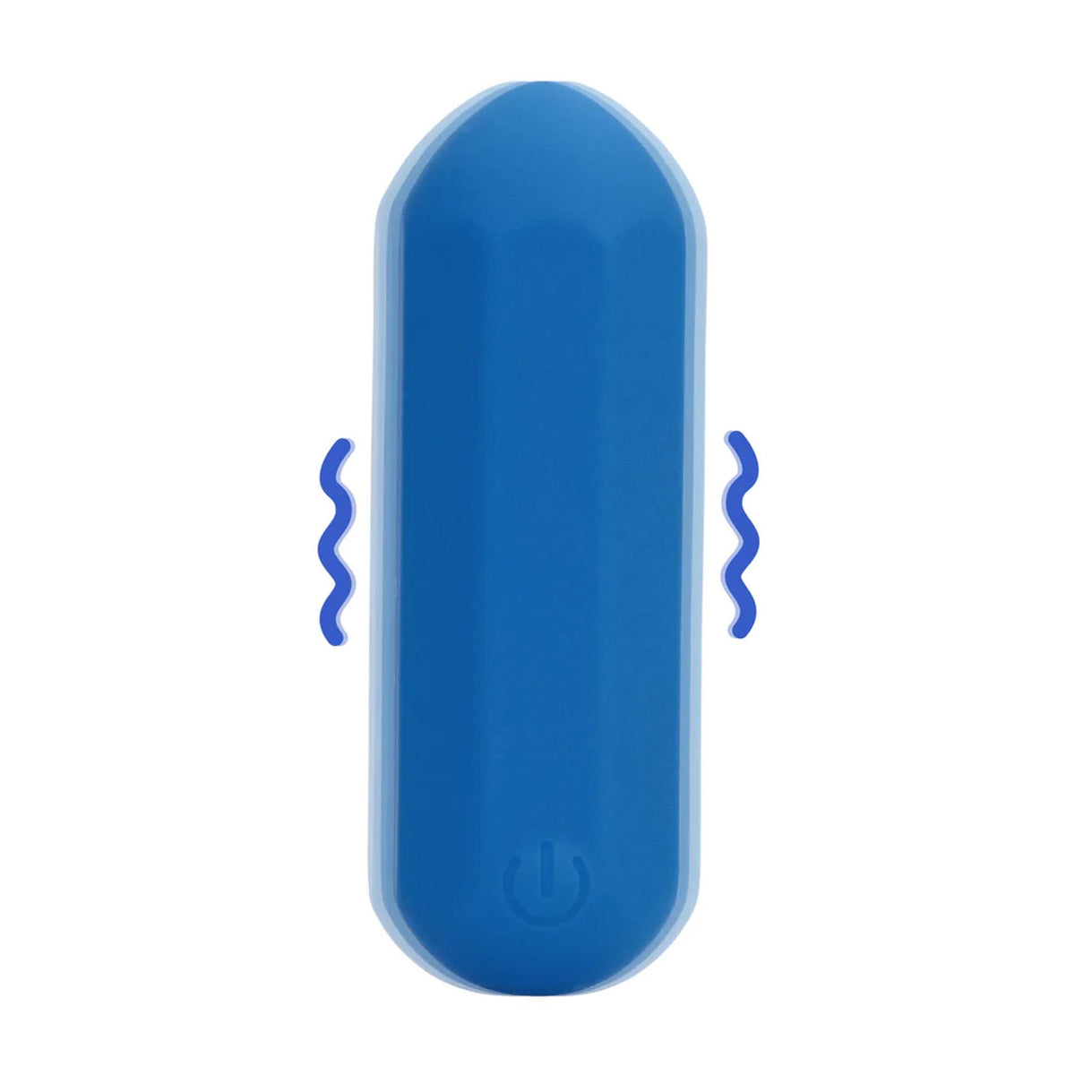 7-Wibrator silikonowy heksagonalny Loveline niebieski 7,2 cm-7