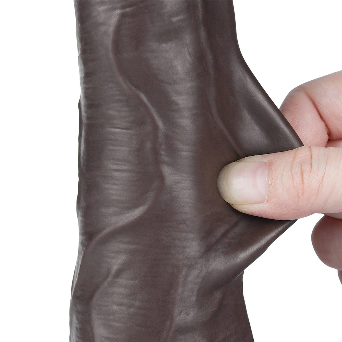 7-8.5'' Sliding Skin Dual Layer Dong Black-7