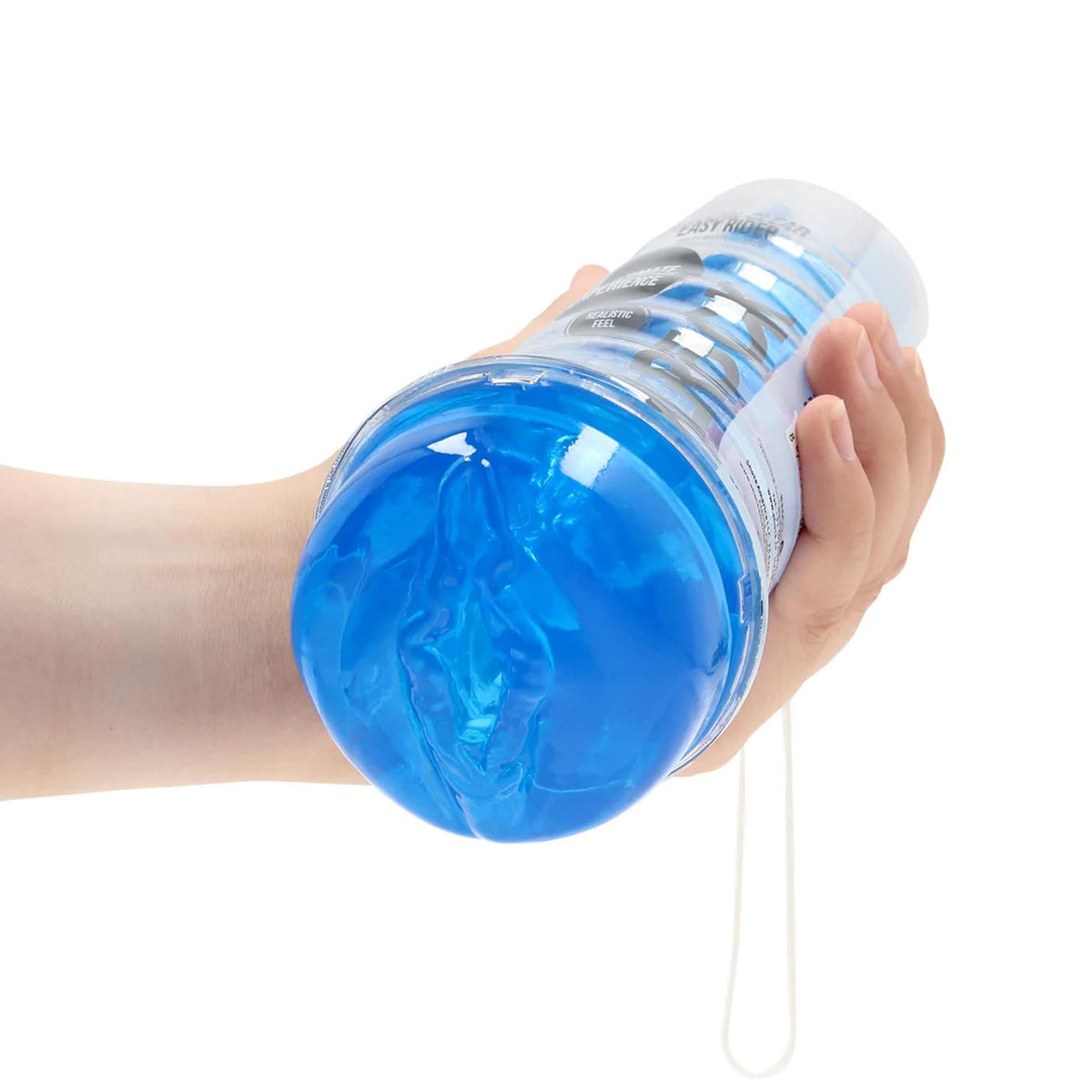 9-Masturbator RealRock Easy Rider niebieski TPE 21,5 cm-9
