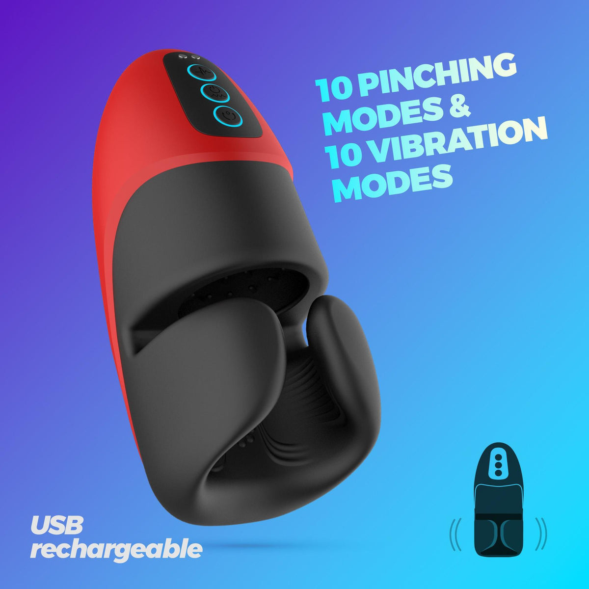 9-Masturbator wibrujący Pancho Crushious z zaciskiem 16,5 cm-9