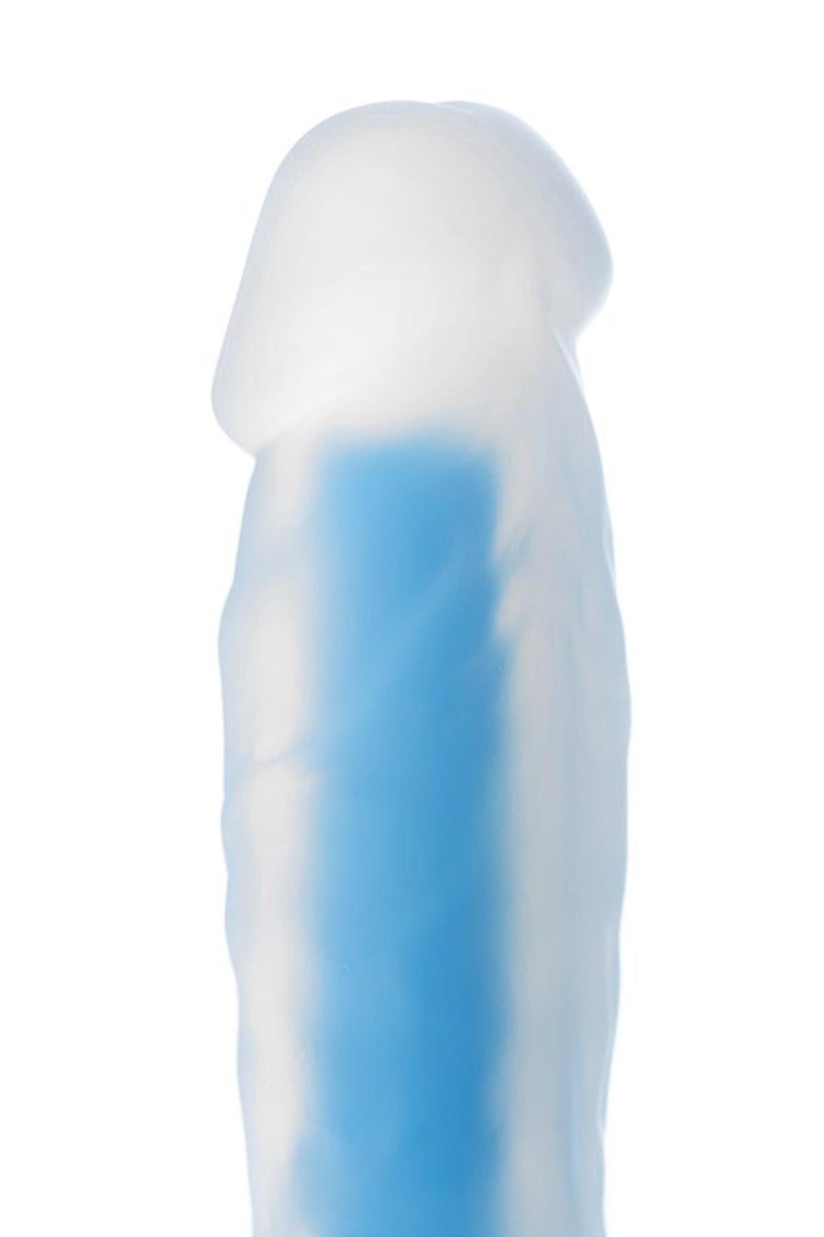 7-Dildo żelowe świecące Bruce Glow niebieskie 16,5 cm Beyond-7