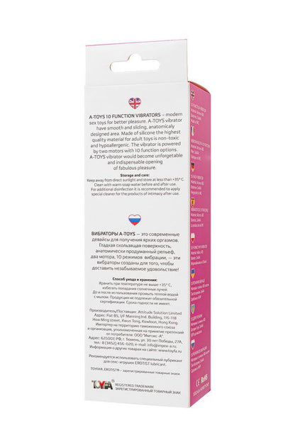 7-Wibrator króliczek Nessy A Toys silikonowy różowy 20 cm-7