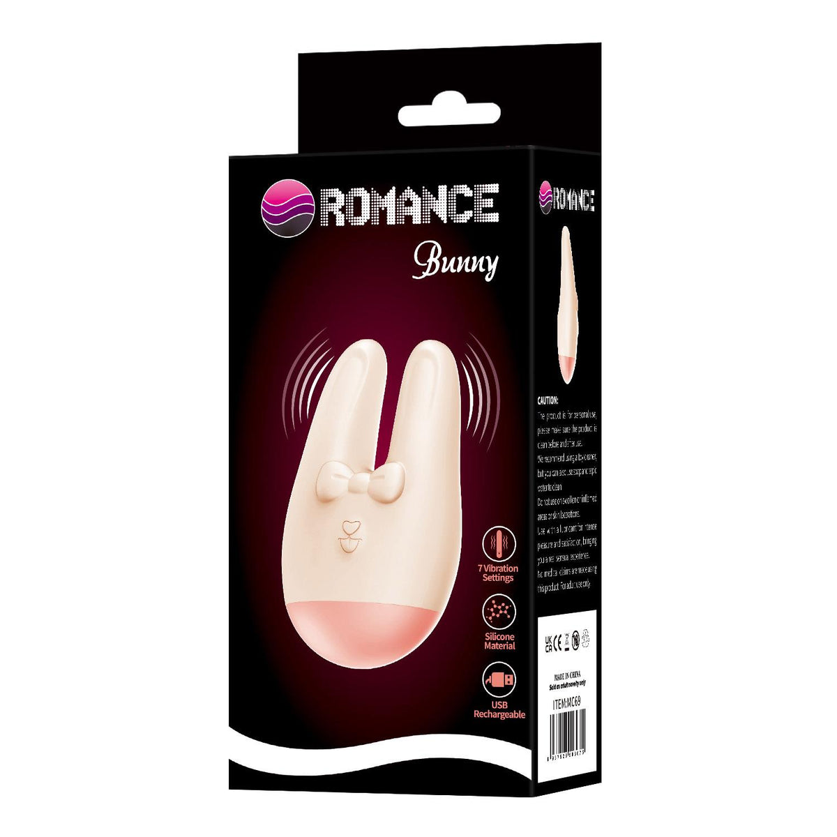 9-Wibrator króliczek silikonowy kompaktowy Romance-9