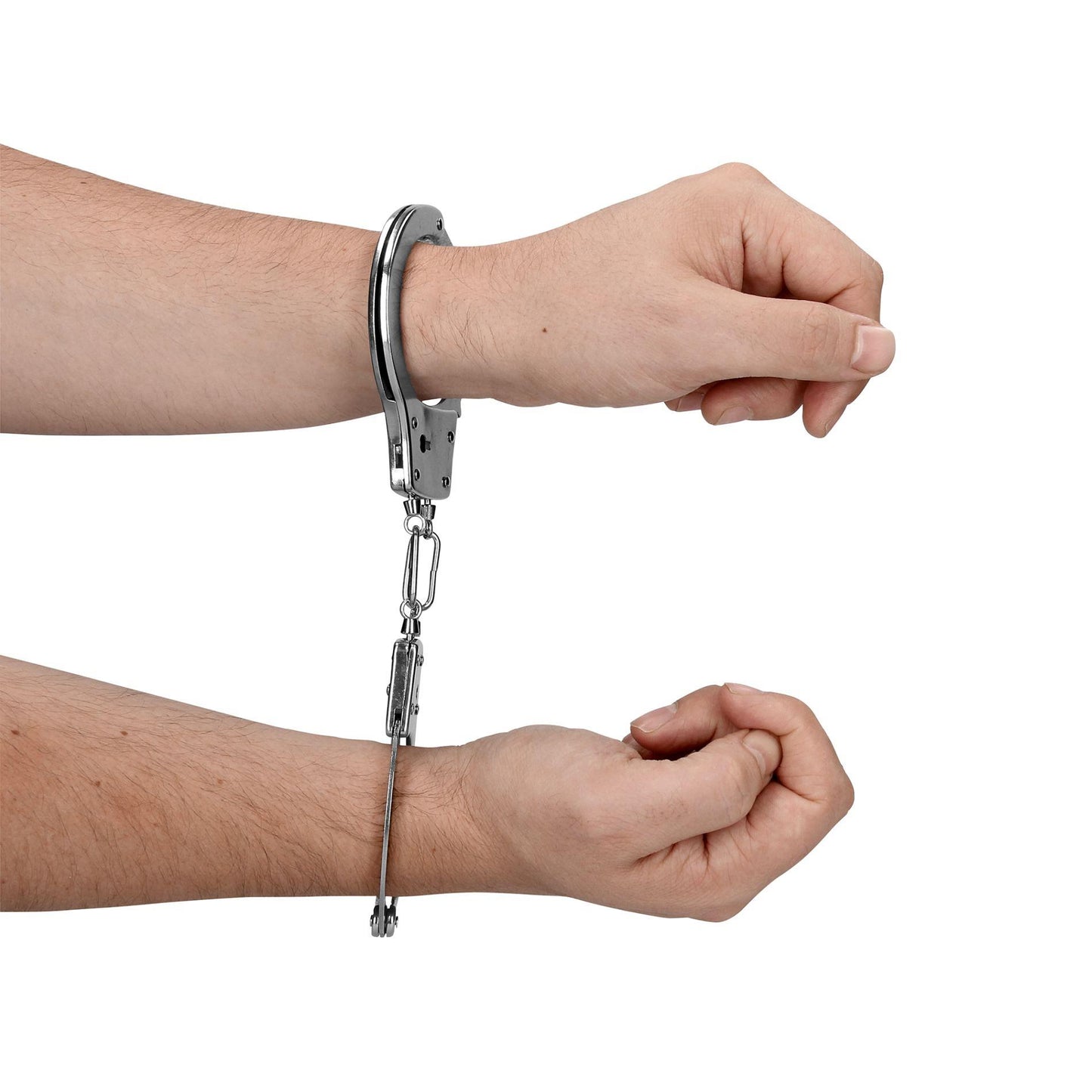 10-Metal Hand Cuffs - Silver-10
