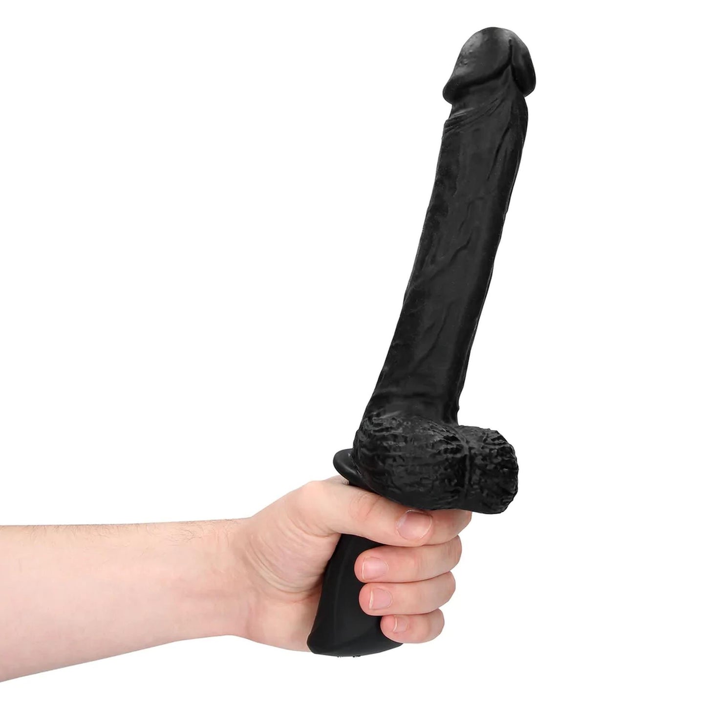 7-Hand Held Liquid Silicone Vibrating and Thrusting Sex Machine - Black-7