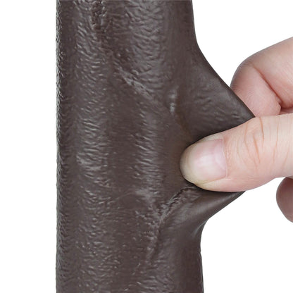 13-8.5'' Sliding Skin Dual Layer Dong Black-13