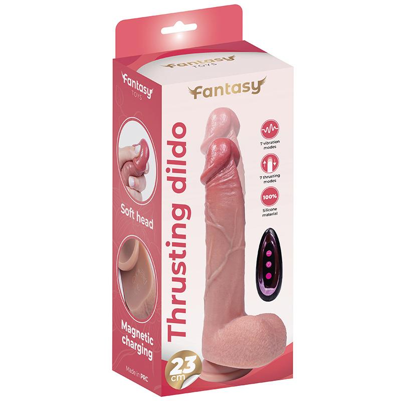 8-Dildo silikonowe thrusting Fantasy 23 cm USB pilot-8