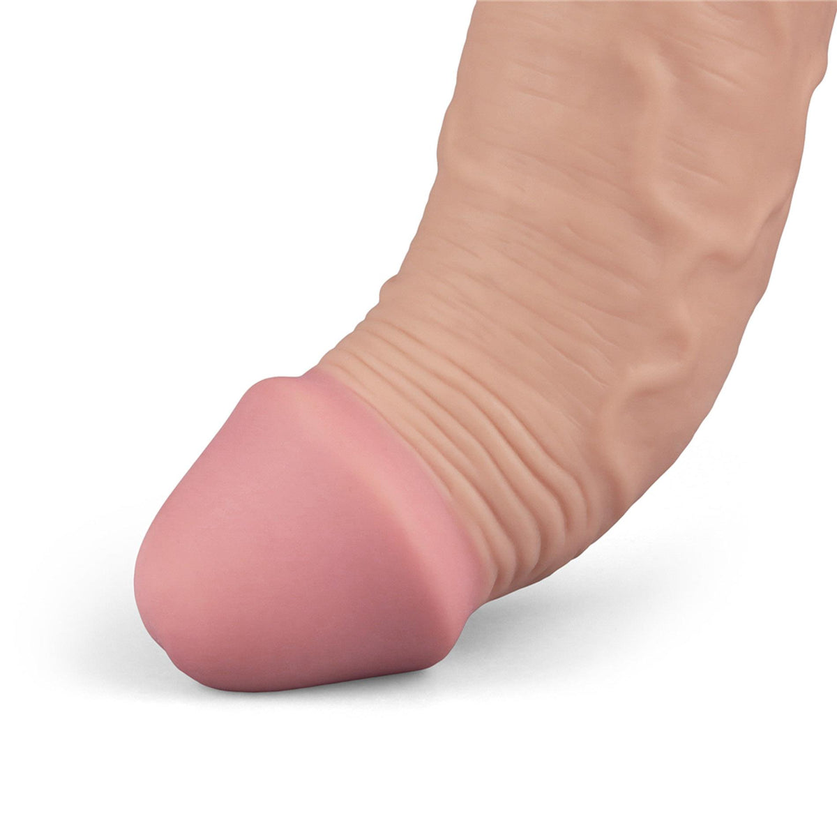 8-9.5" REAL SOFTEE Rechargeable TPE Vibrating Dildo(Flesh)-8