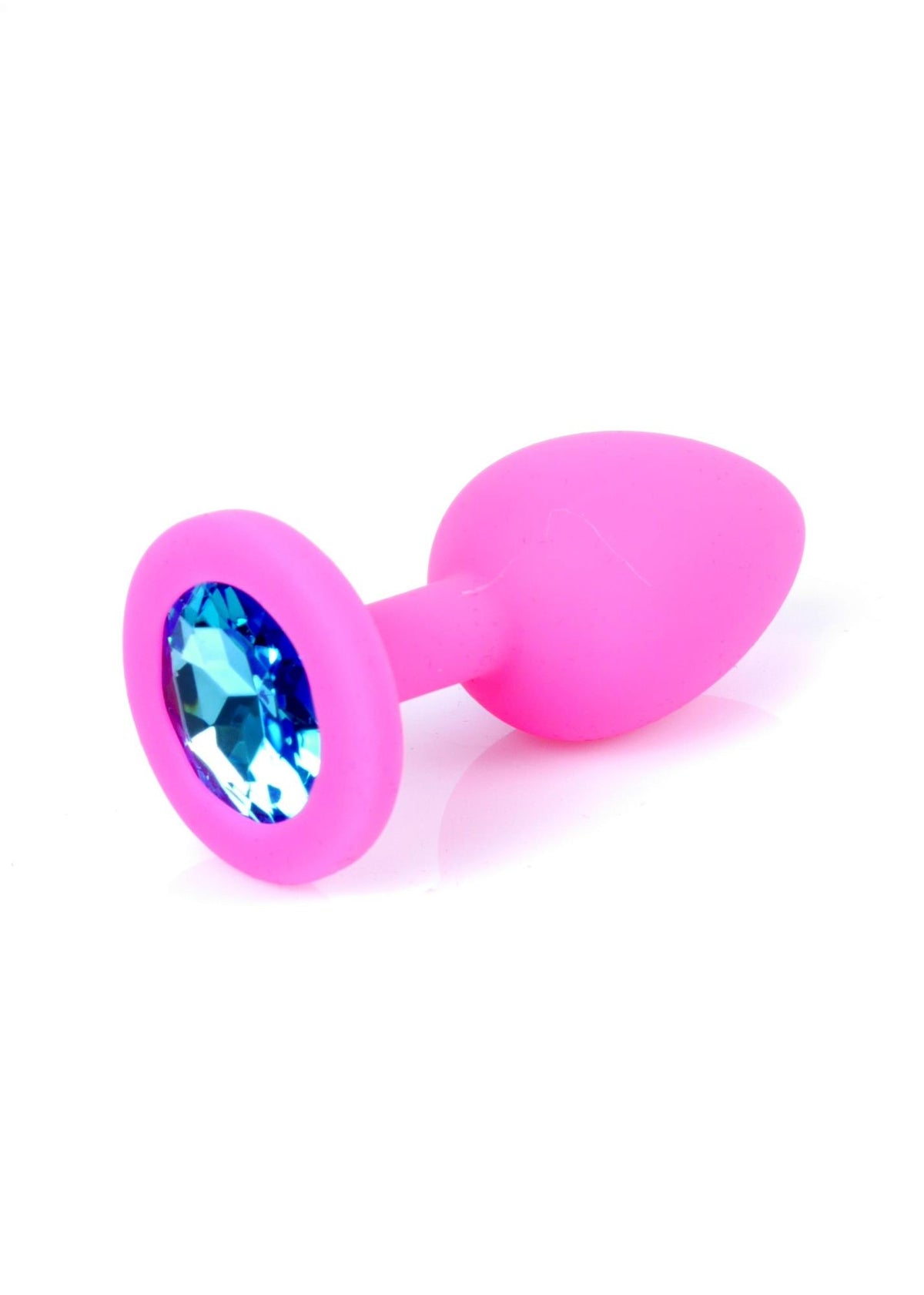 10-Korek analny silikonowy z diamentem MyLove Toys różowy 7 cm-10