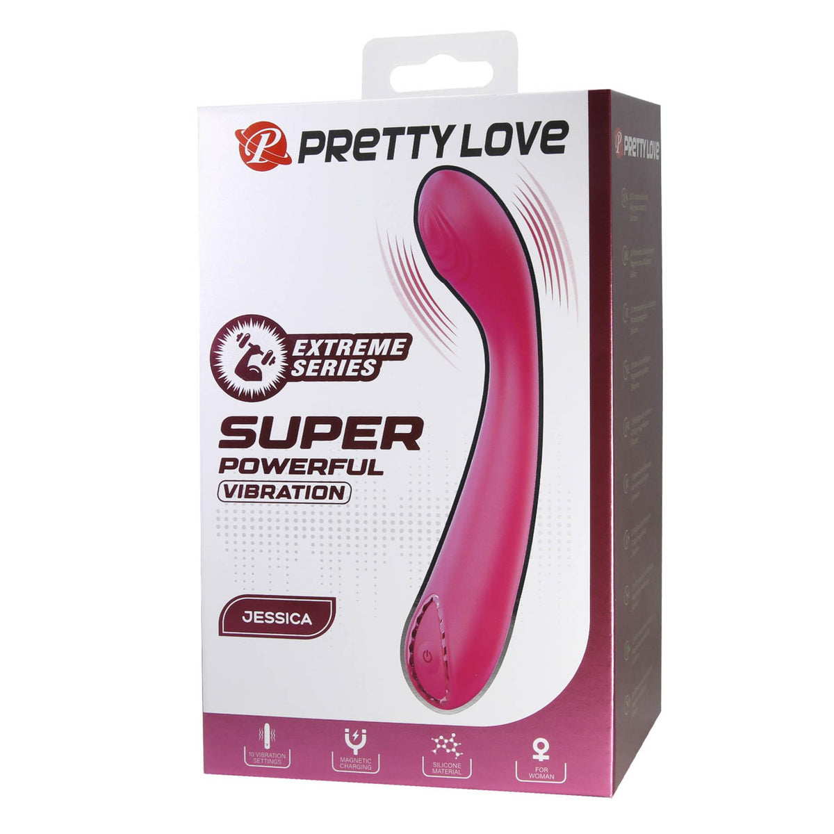 9-Mocny silikonowy wibrator punktu G Pretty Love Jessica-9