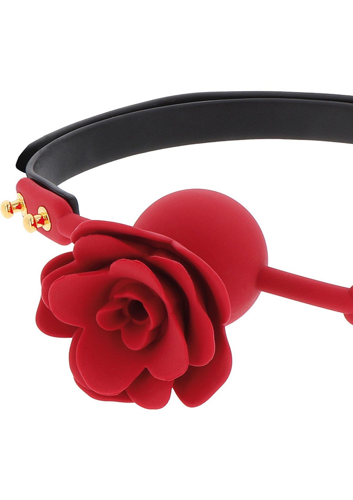 9-Knebel balonowy Wild Roses Taboom czarny silikonowy 65 cm-9