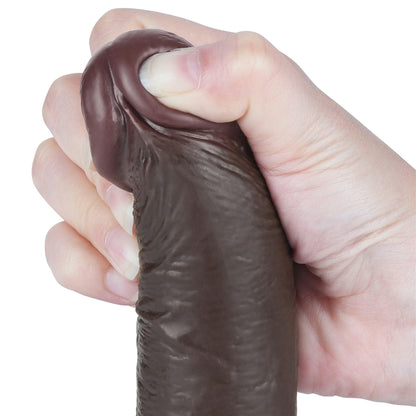8-7.5'' Sliding Skin Dual Layer Dong Black-8
