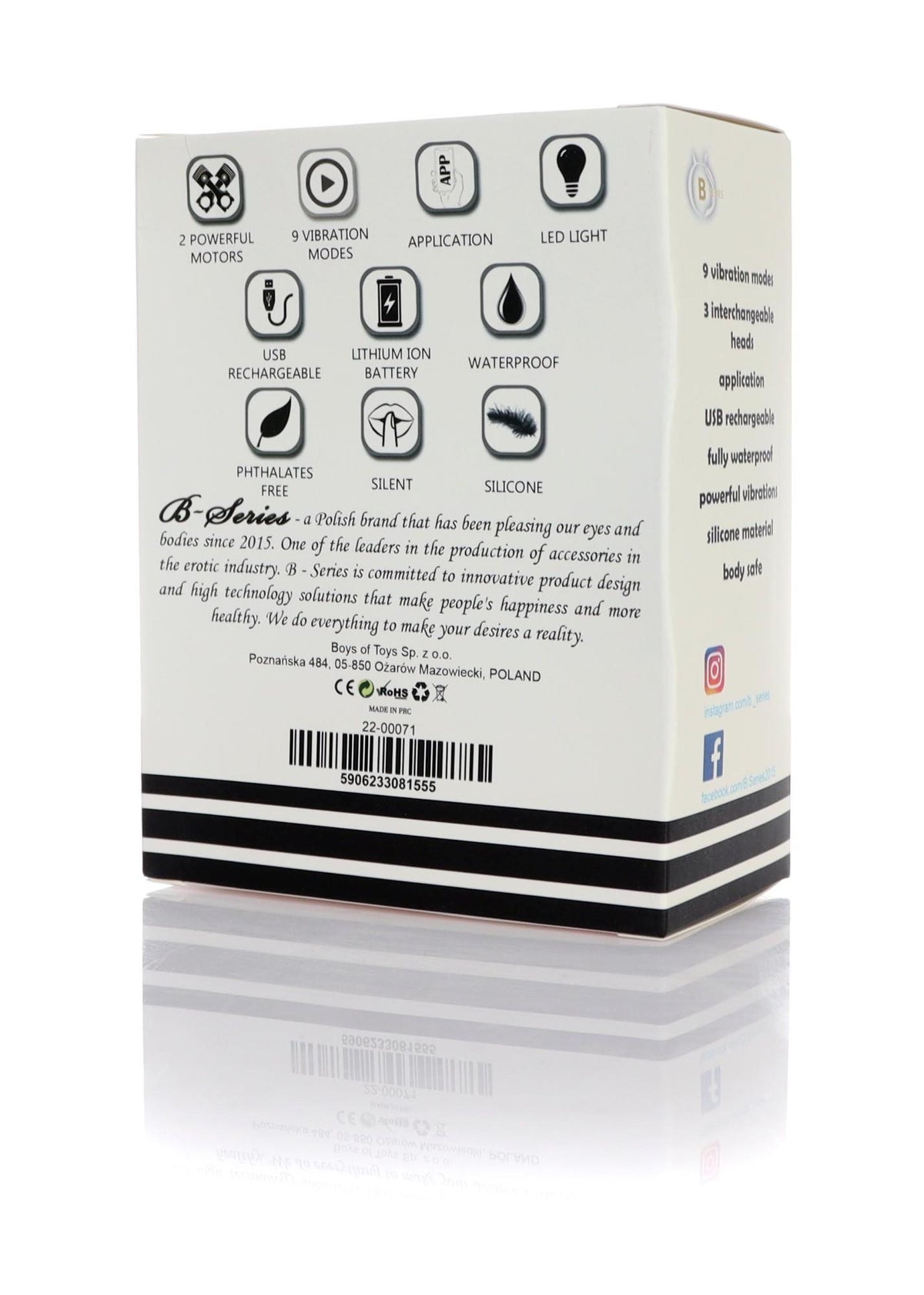 8-Stymulator łabędziowy silikonowy B Series Magic USB z app-8
