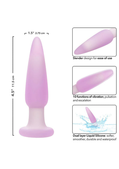 18-Plug analny wibrujący Calexotics Lavender Haze fioletowy silikonowy-18