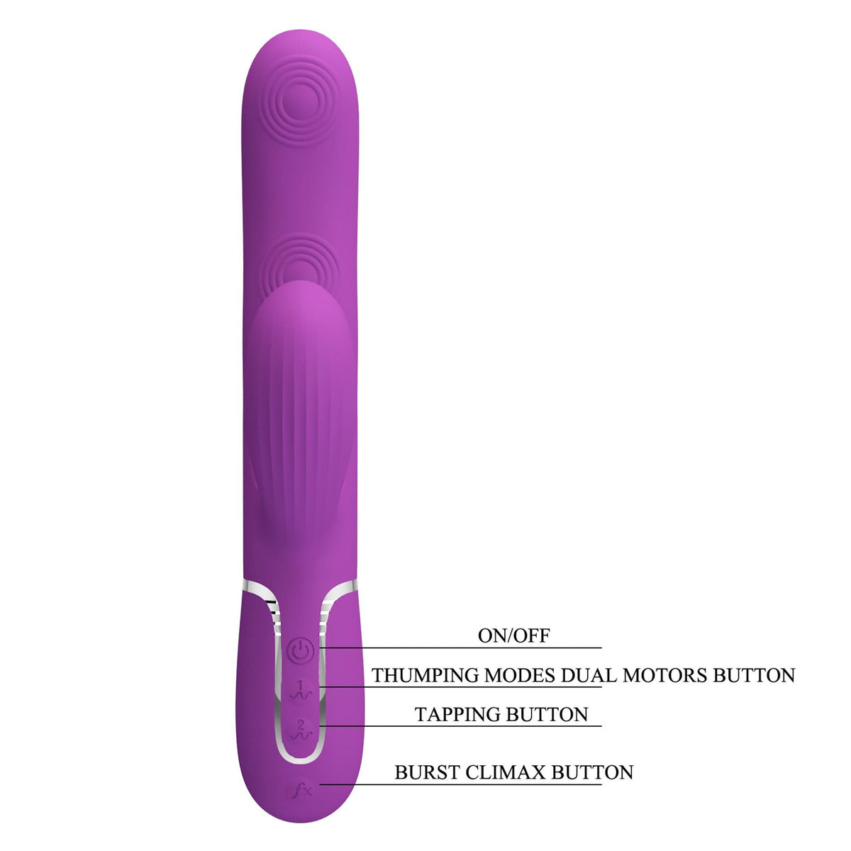 9-Wibrator króliczek Pretty Love Twinkled Tenderness silikonowy USB-9