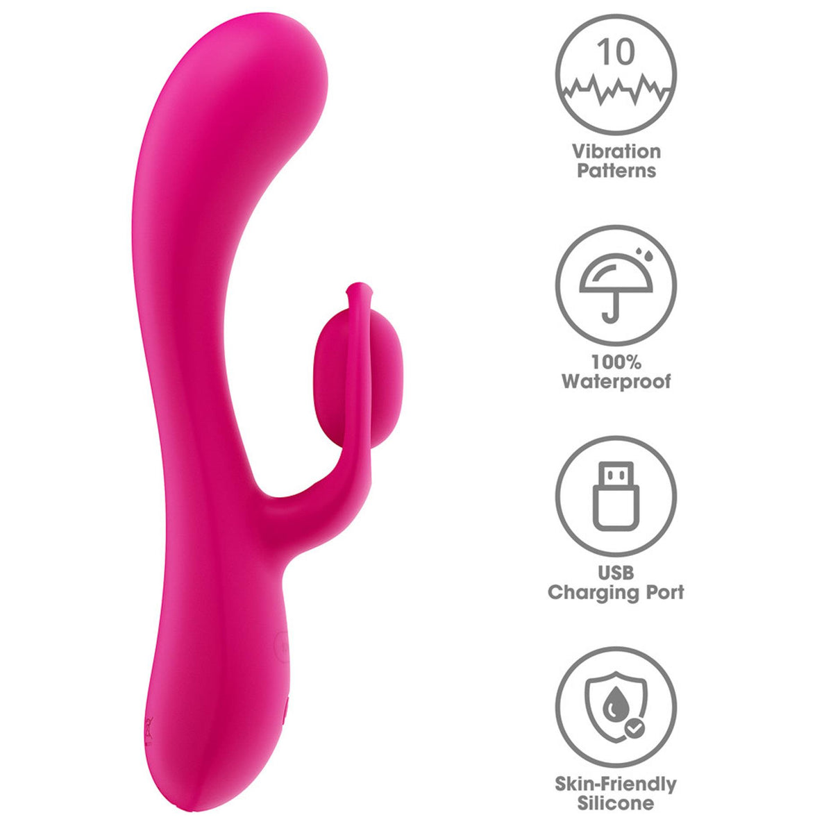 8-Wibrator króliczek silikonowy Lovetoy LAllure Swirl USB 20 cm-8