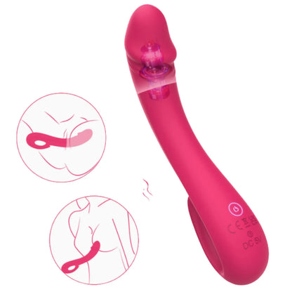 8-Wibrator punktu G Vibey elastyczny różowy USB 19 cm-8