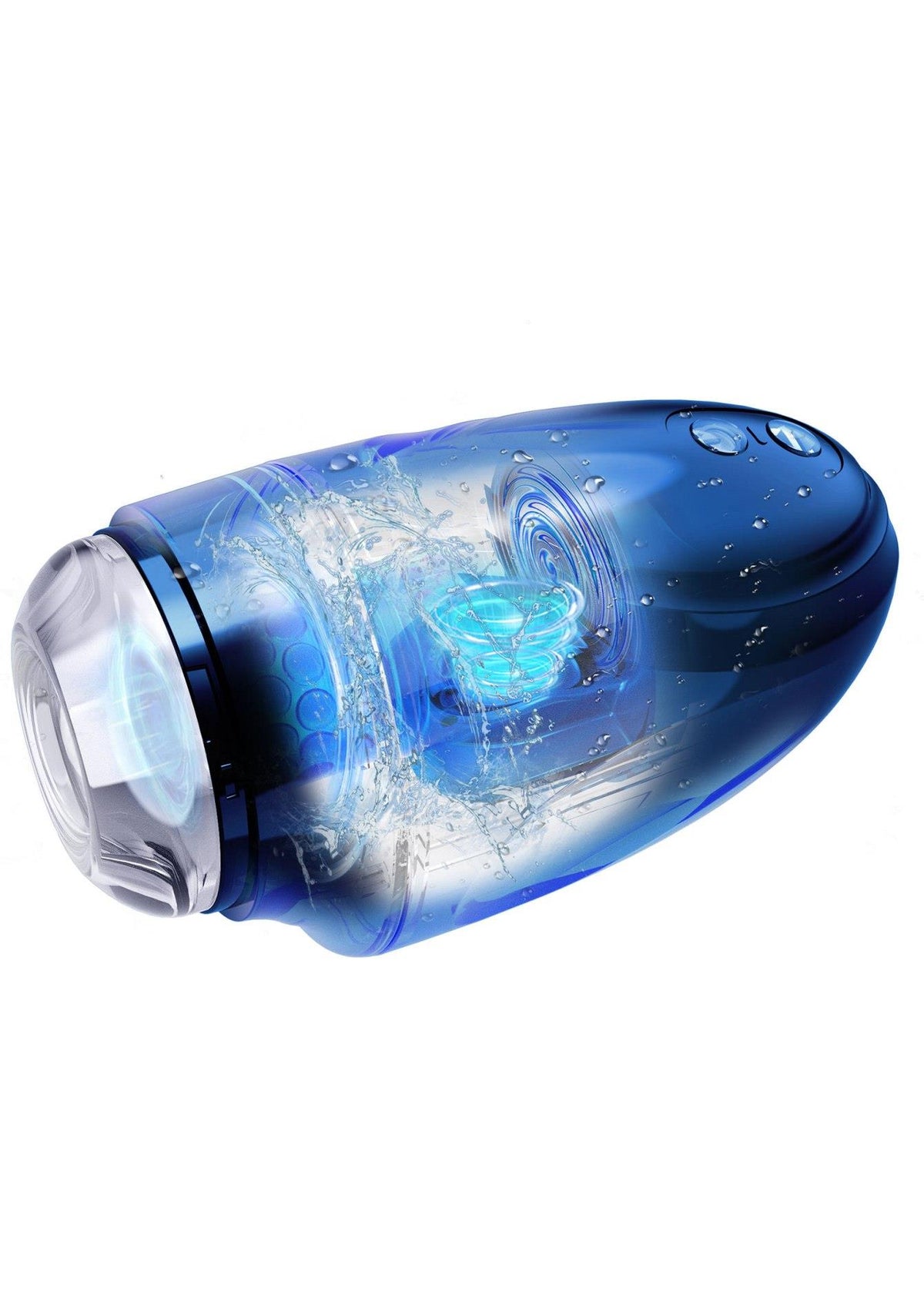 8-Masturbator Fusion X Aqua Bubble z wibracją niebieski-8