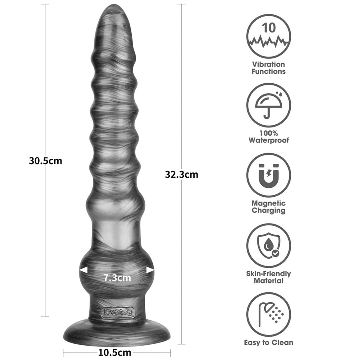10-12.5" King Sized Vibrating Vibrax Slider-10