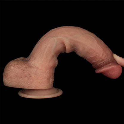 8-9'' Sliding Skin Pro Dual Layer Silicone Dong-8