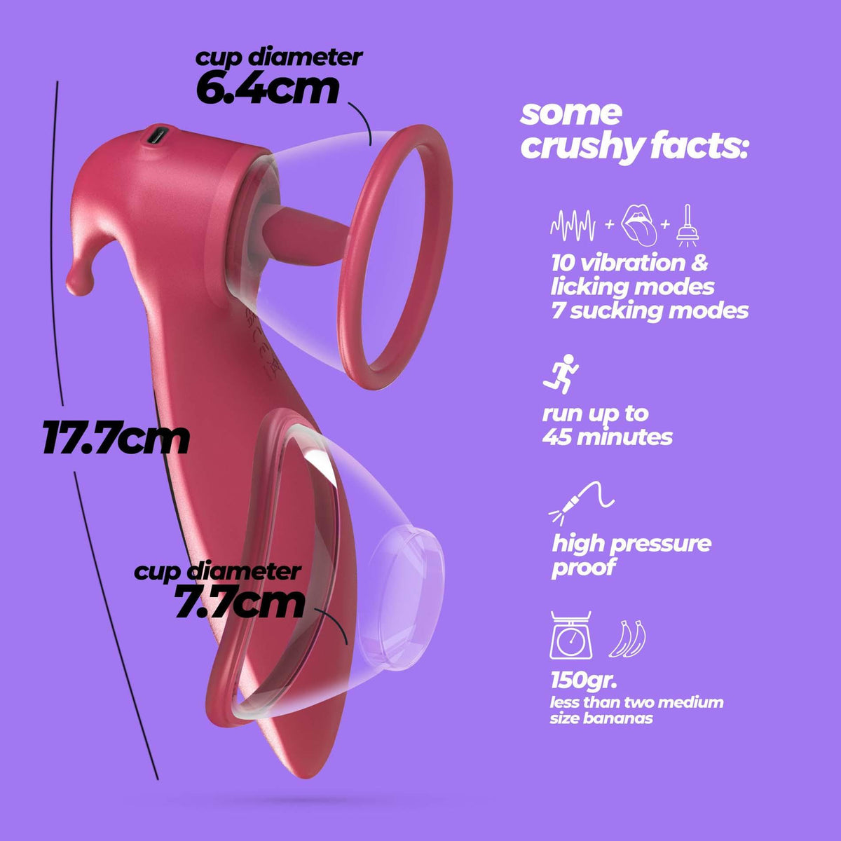8-Stymulator ssący Crushious Saci silikonowy USB 17,7 cm-8