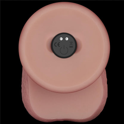 8-8" Vibrating Sliding Skin Pro II Dual Layer Silicone Dong-8
