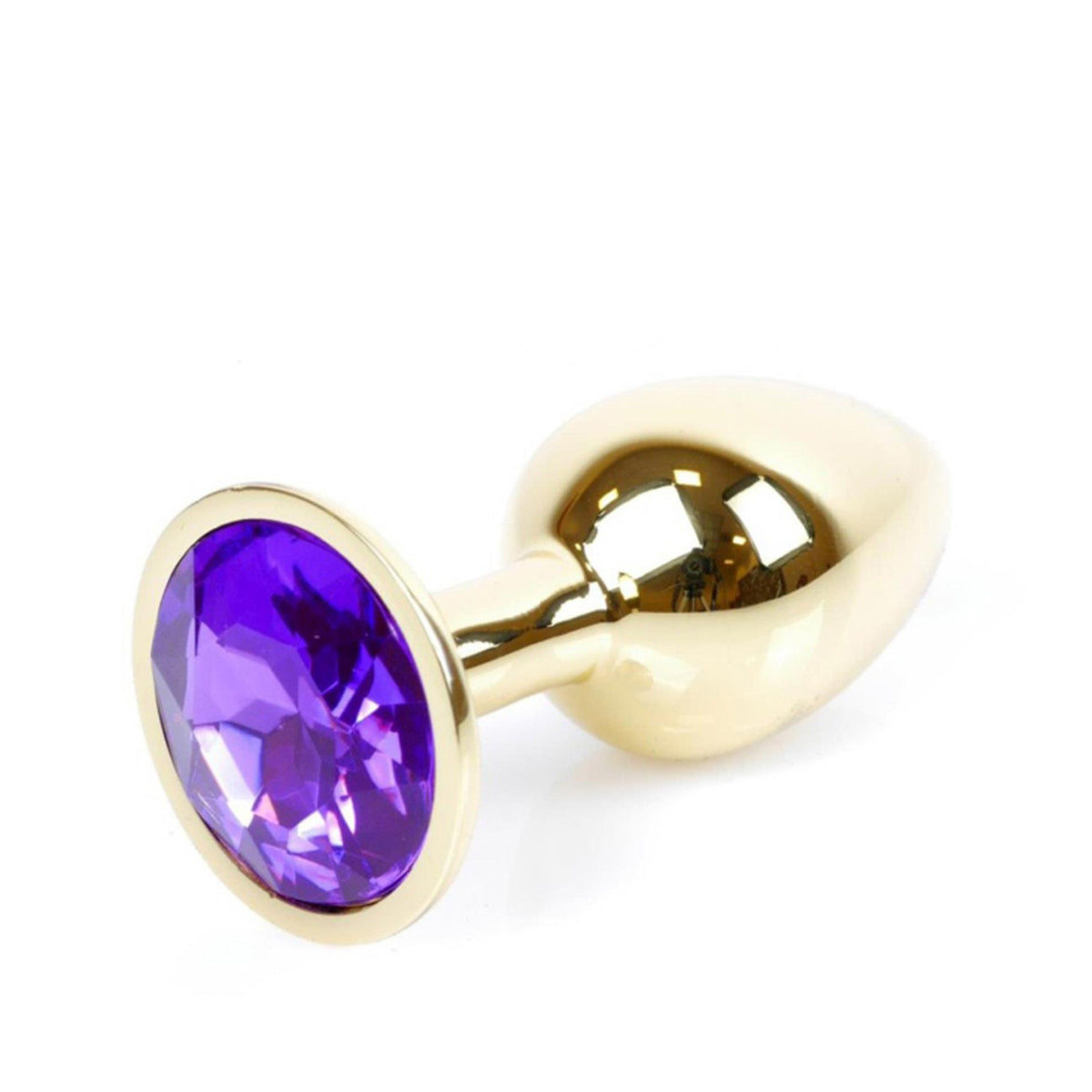 10-Biżuteria analna ze stali MyLove Toys fioletowa diament 7 cm-10