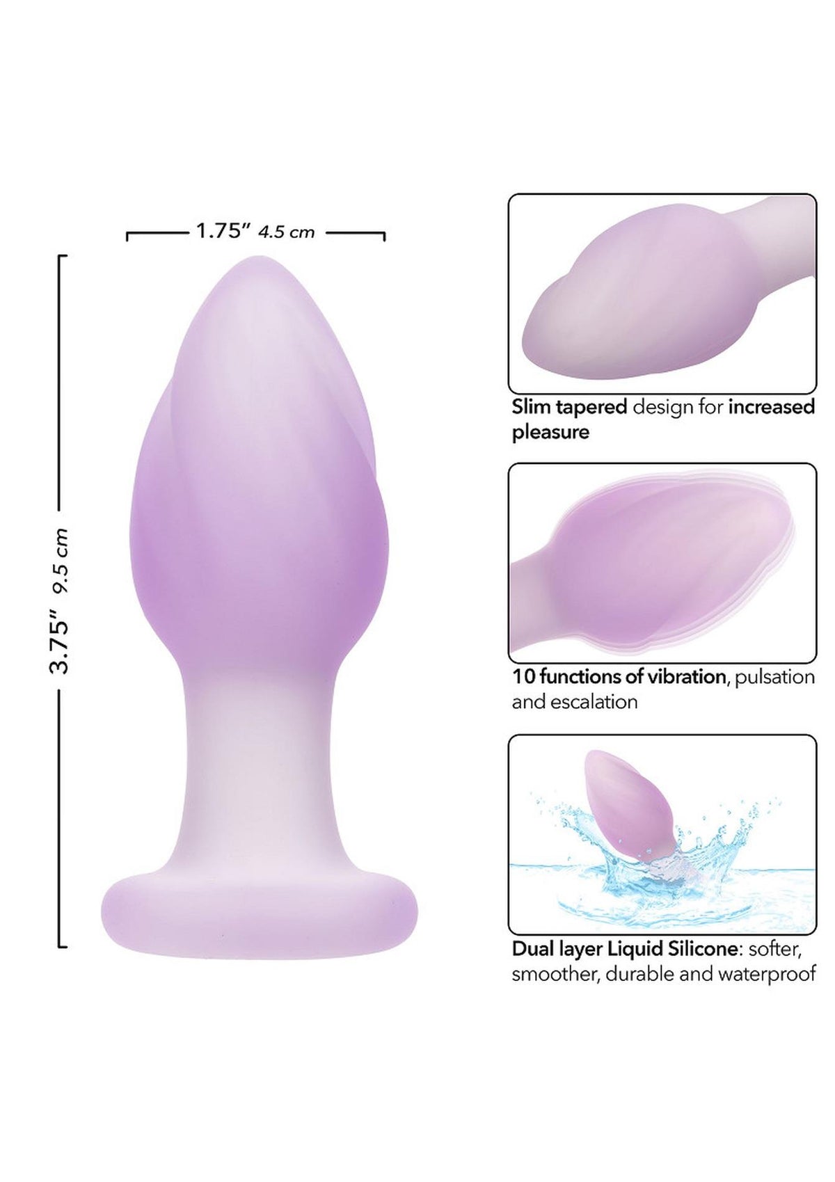 8-Plug analny wibrujący Calexotics Lavender Haze Ridge Probe fioletowy-8