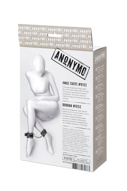 8-Kajdanki na kostki Anonymo ze skóry PU z nadrukiem 27 cm-8