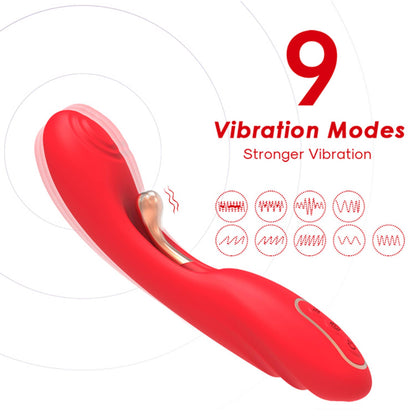14-Wibrator punktu G dwupunktowy czerwony B-Series Joy USB 22 cm-14