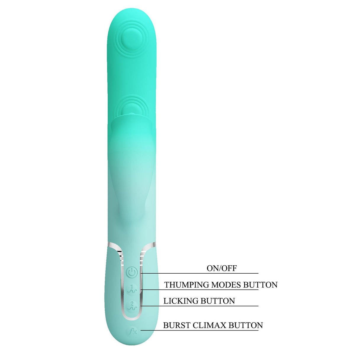 11-Wibrator króliczek Pretty Love Gigi silikonowy 7 pulsacji 7 lizania USB-11