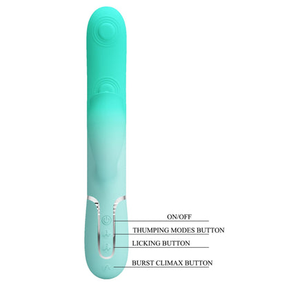11-Wibrator króliczek Pretty Love Gigi silikonowy 7 pulsacji 7 lizania USB-11