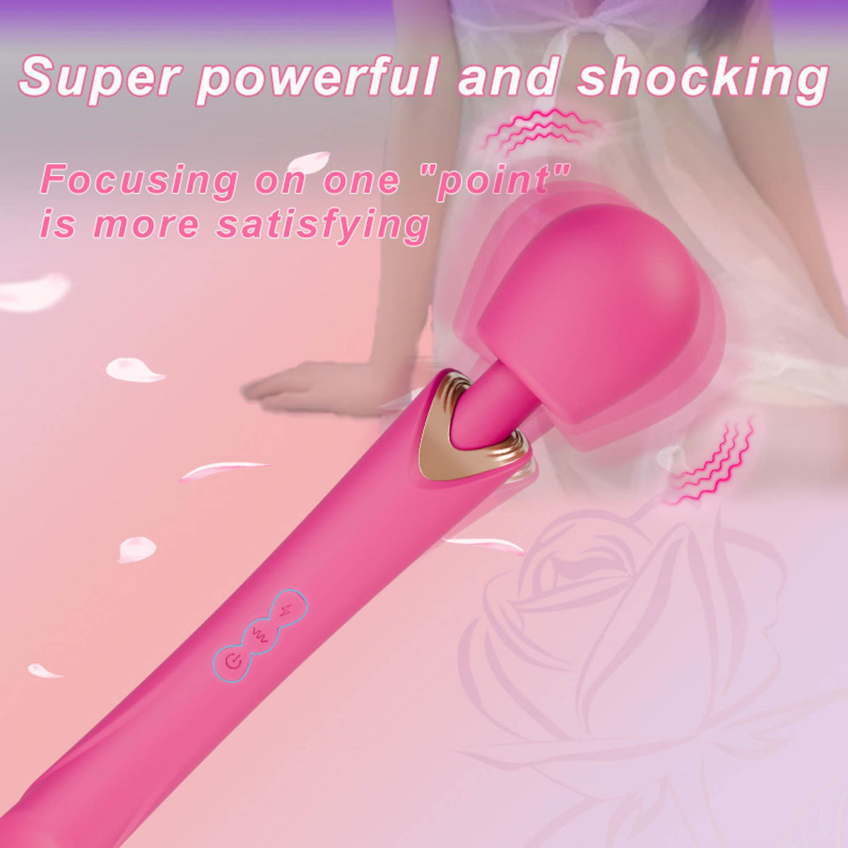 9-Masażer wibracyjny Perfect Wand różowy silikonowy USB-9