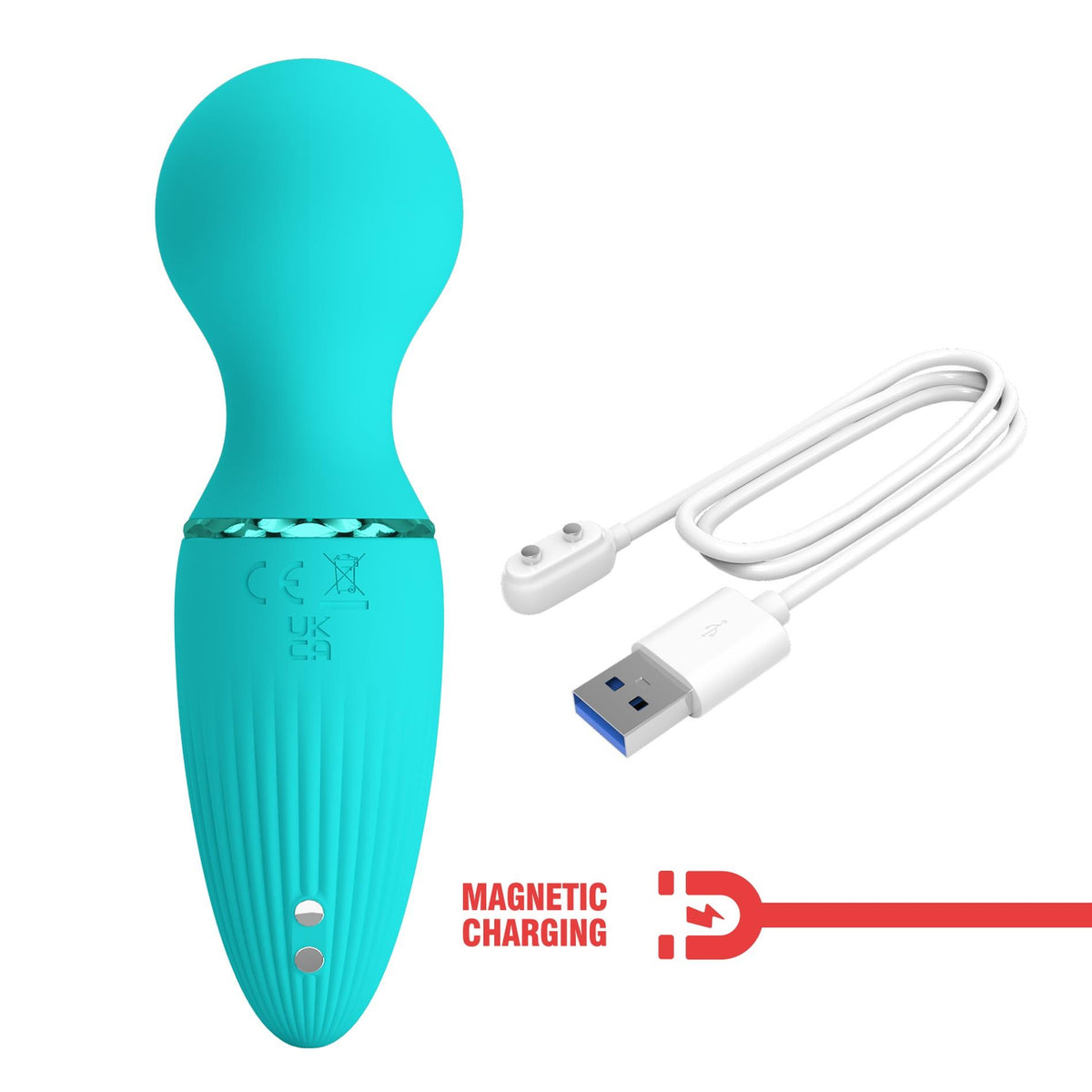 11-Mini Wibrator Silikonowy Dwayne Pretty Love USB 10 Trybów-11