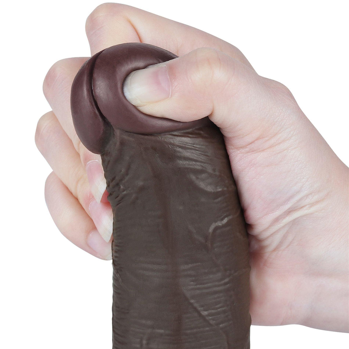 9-8'' Sliding Skin Dual Layer Dong Black-9
