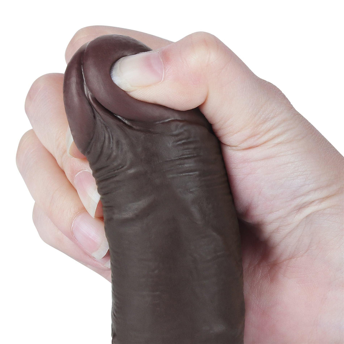 11-7.5'' Sliding Skin Dual Layer Dong Black-11