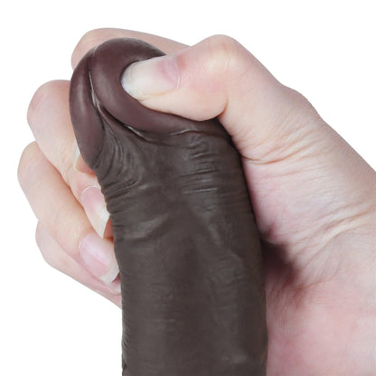 11-7.5'' Sliding Skin Dual Layer Dong Black-11