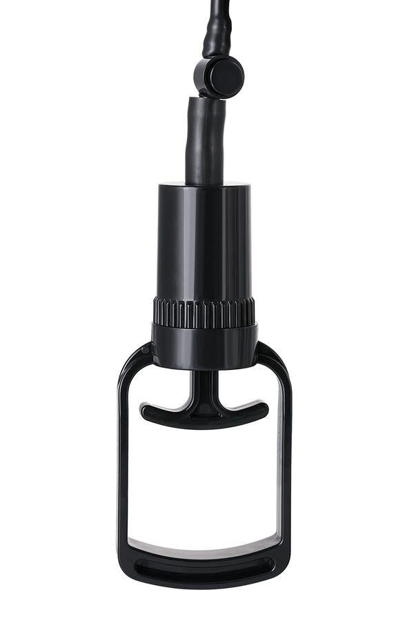 8-Pompka do penisa z wibracją A-Toys transparentna czarna 22,8 cm-8