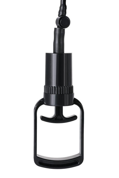8-Pompka do penisa z wibracją A-Toys transparentna czarna 22,8 cm-8