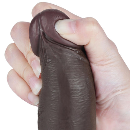8-8.5'' Sliding Skin Dual Layer Dong Black-8