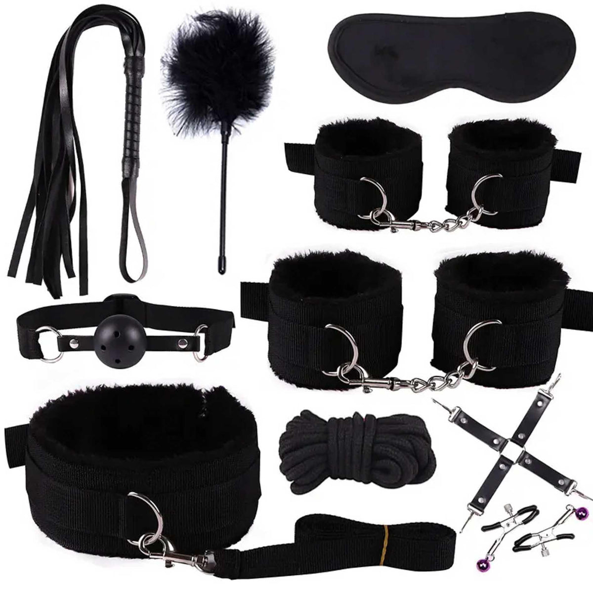 10-Zestaw BDSM 10 elementów Fetish B Series czarny-10